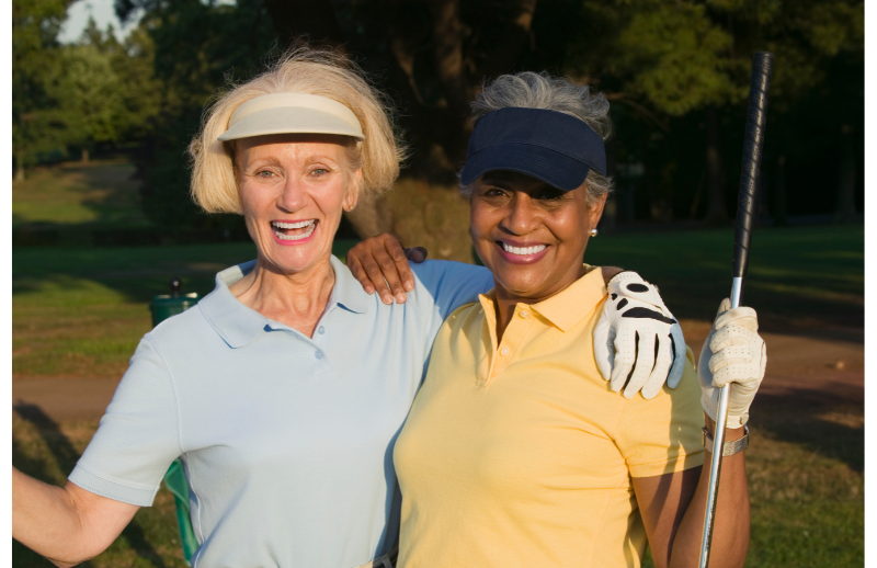 friends golfing